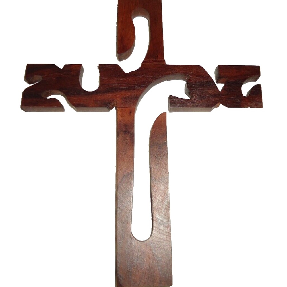 Jesus Cross Crucifix Wooden Cross Size-8.5x7 in - Picture 3 of 4